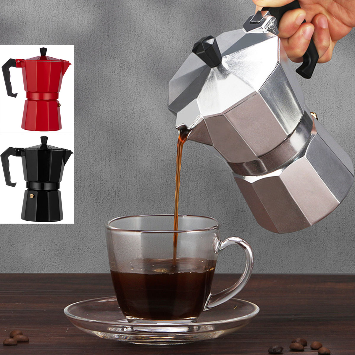 Moka Pot Stove - Koffiezetapparaat Pot Aluminium Mokka Espresso Percolator