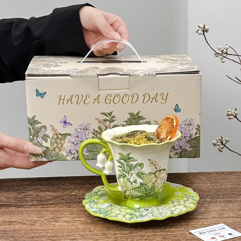 Xbloom Coffee Tea - Lelietje-van-dalen bloeiende afternoon tea set -