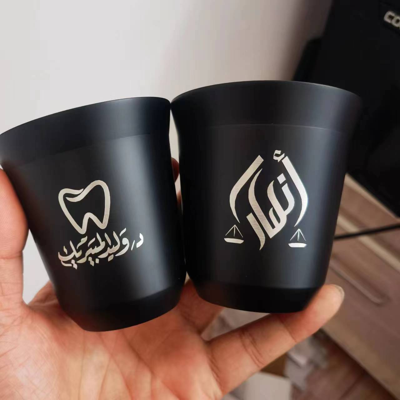 Coffee Tea Name - Geïsoleerde dubbelwandige roestvrijstalen espressokopjes, espressokoffiekopjes, gepersonaliseerde