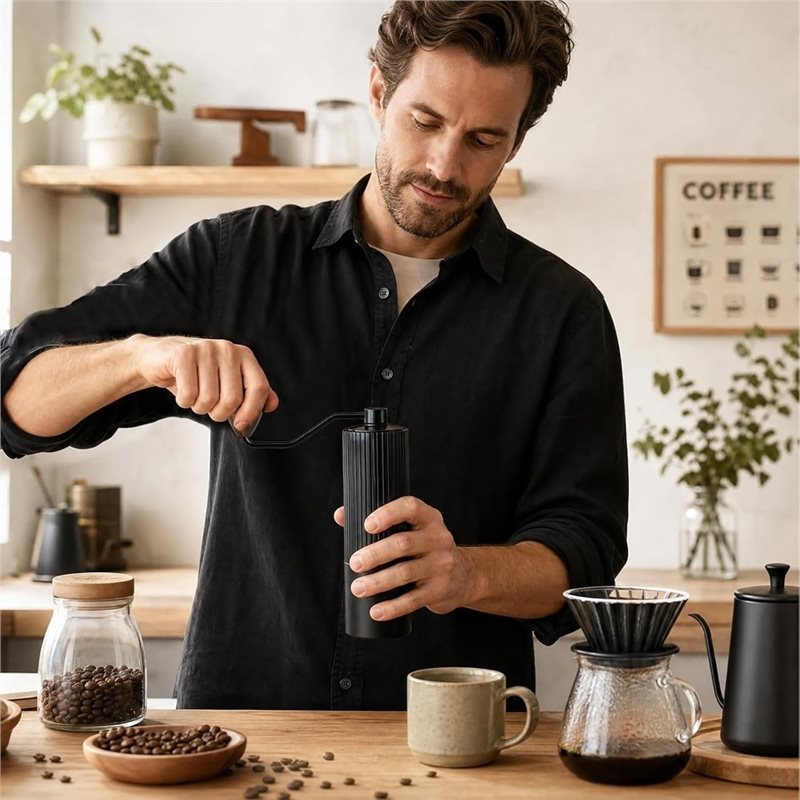 B23B Koffiebonenhandmolen, han - Burr Hand Grinder recensie en prijs