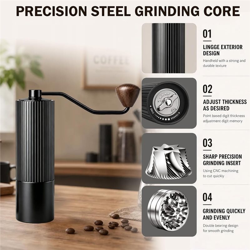 B23B Koffiebonenhandmolen, han - Burr Hand Grinder recensie en prijs