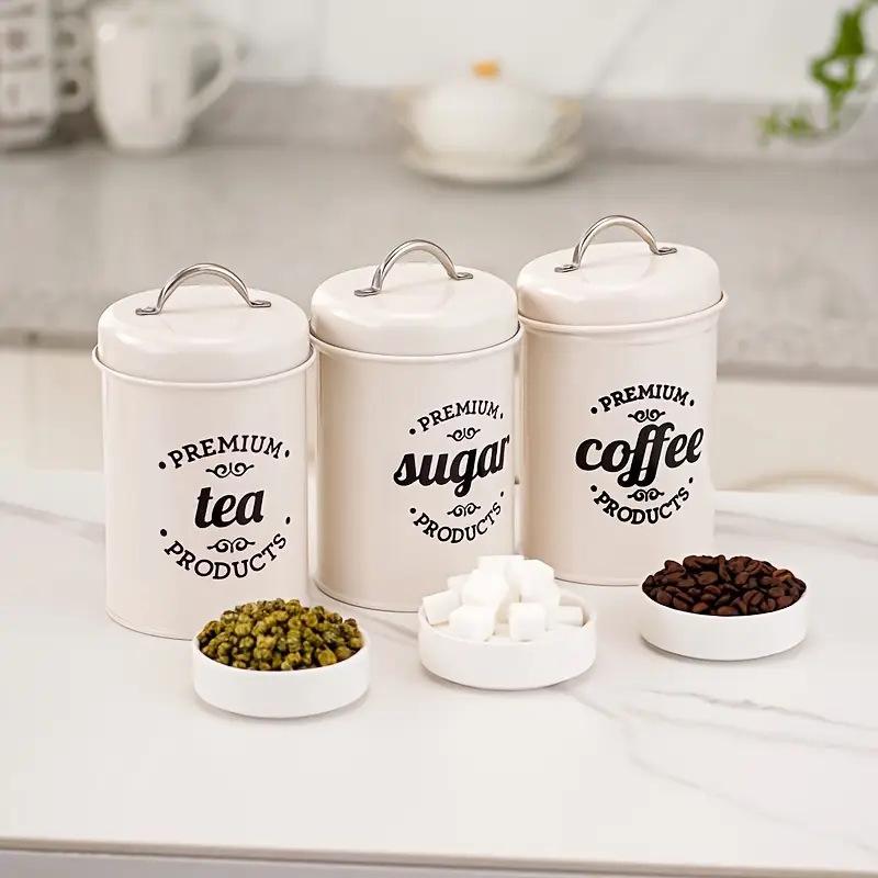 3-delige set metalen ronde keu - Coffee Tea Sugar recensie en prijs