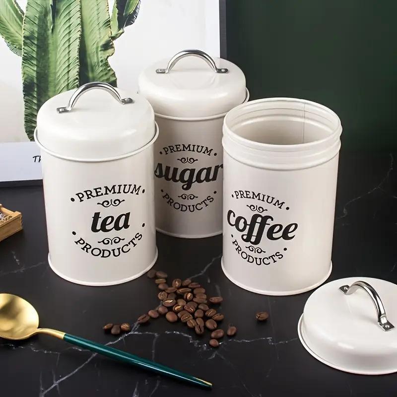 3-delige set metalen ronde keu - Coffee Tea Sugar recensie en prijs